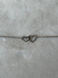 Armband zilver hartjes