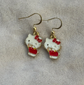Oorbellen rood/wit