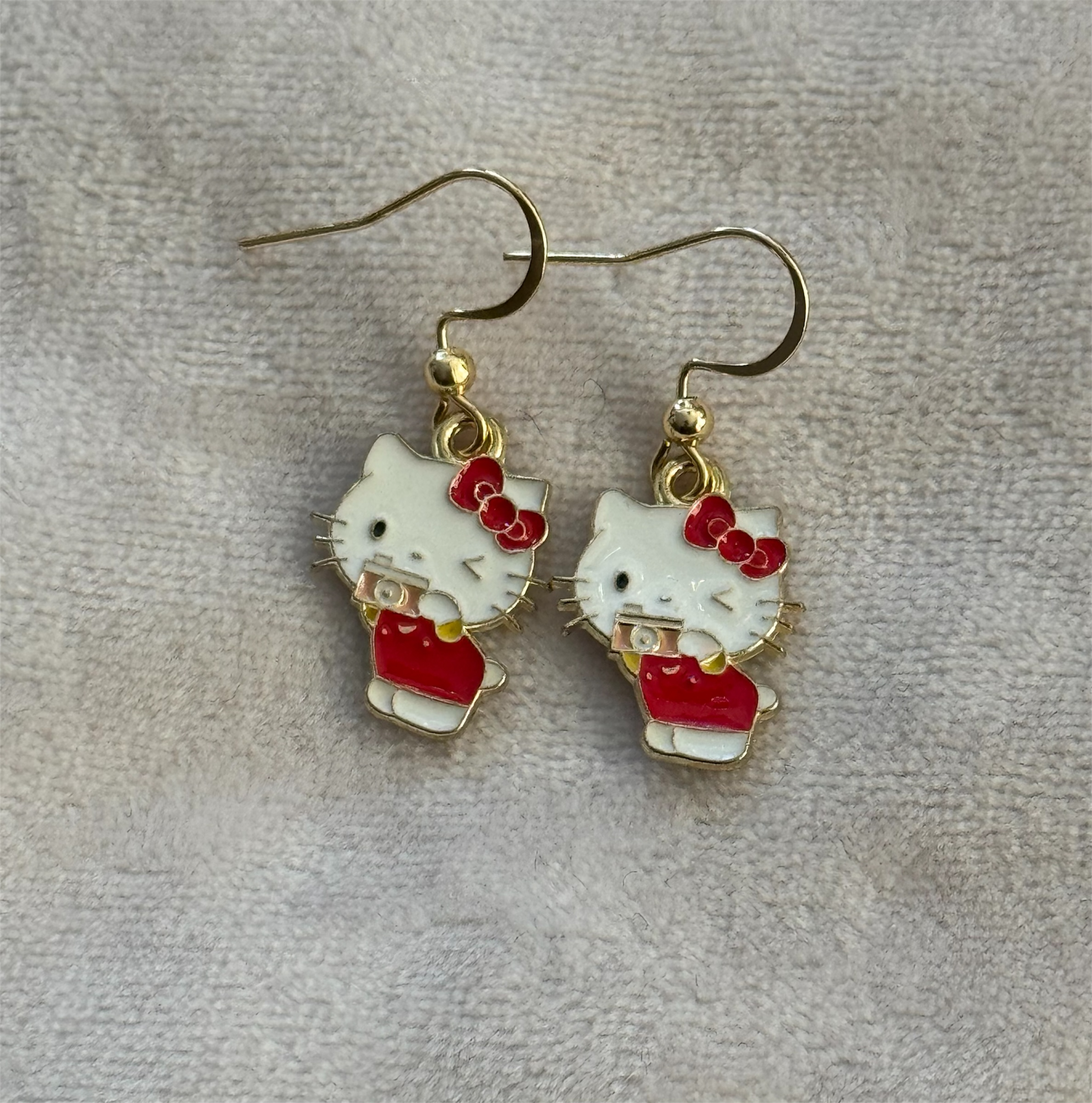 Oorbellen rood/wit