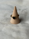 Ring goud/zwart hartje