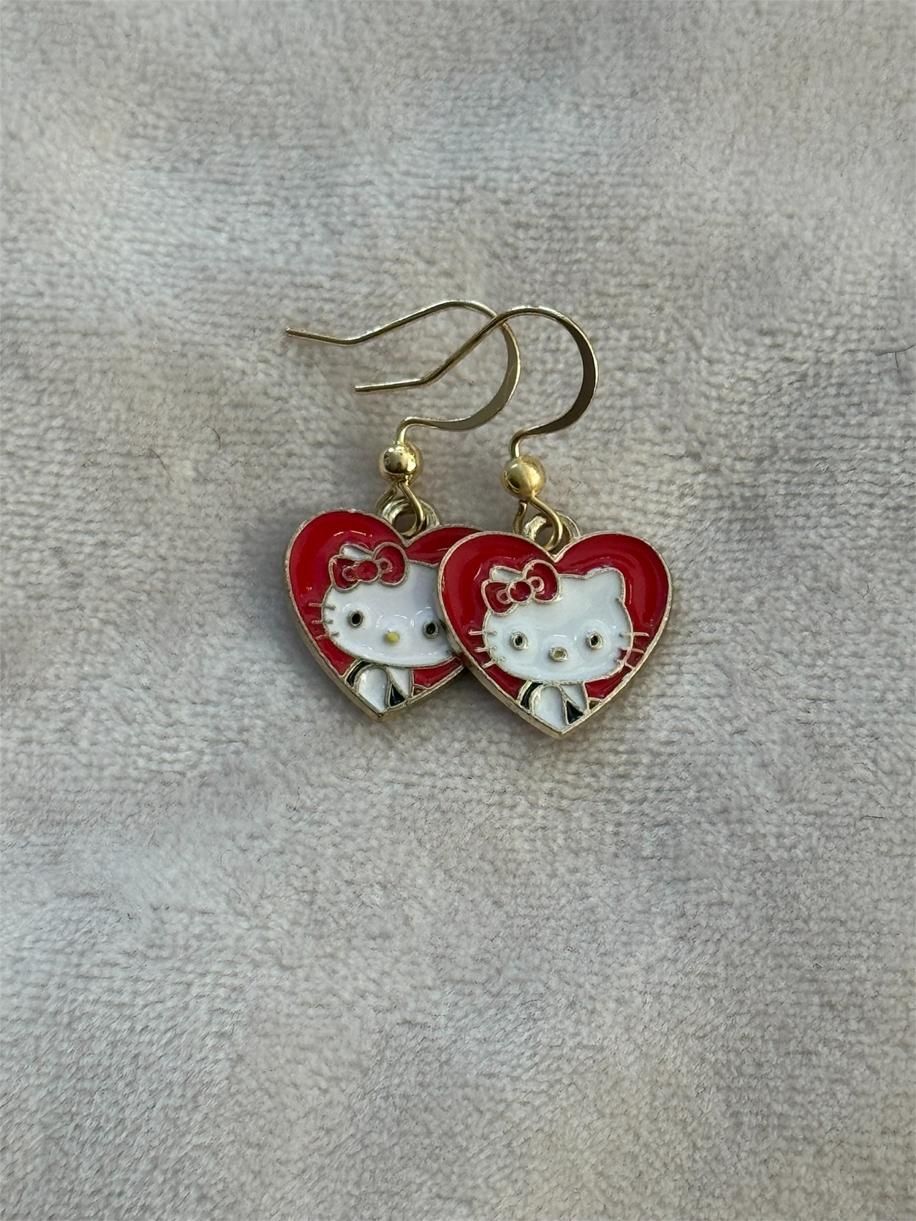 Oorbellen rood/wit