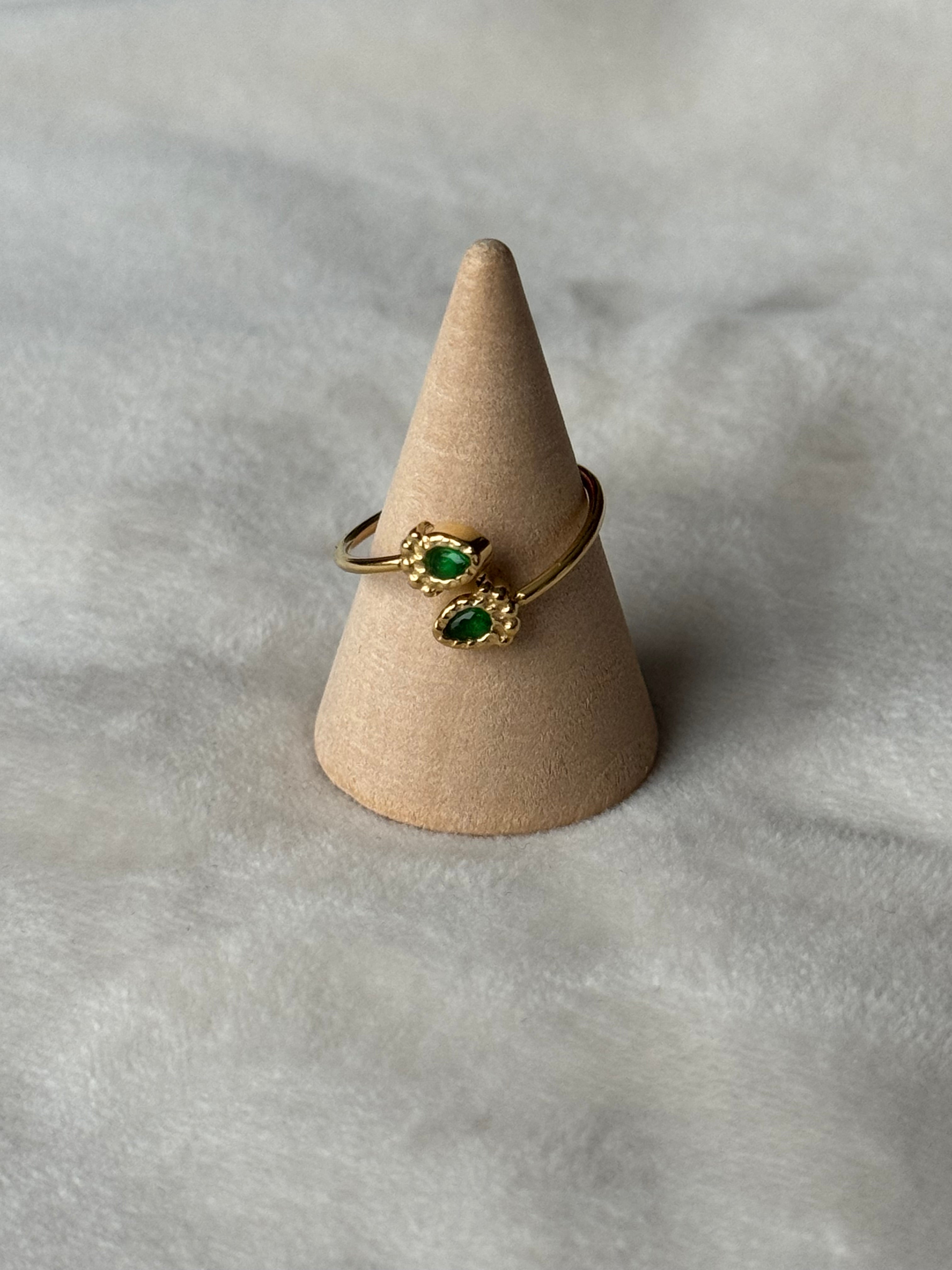 Ring goud/groen