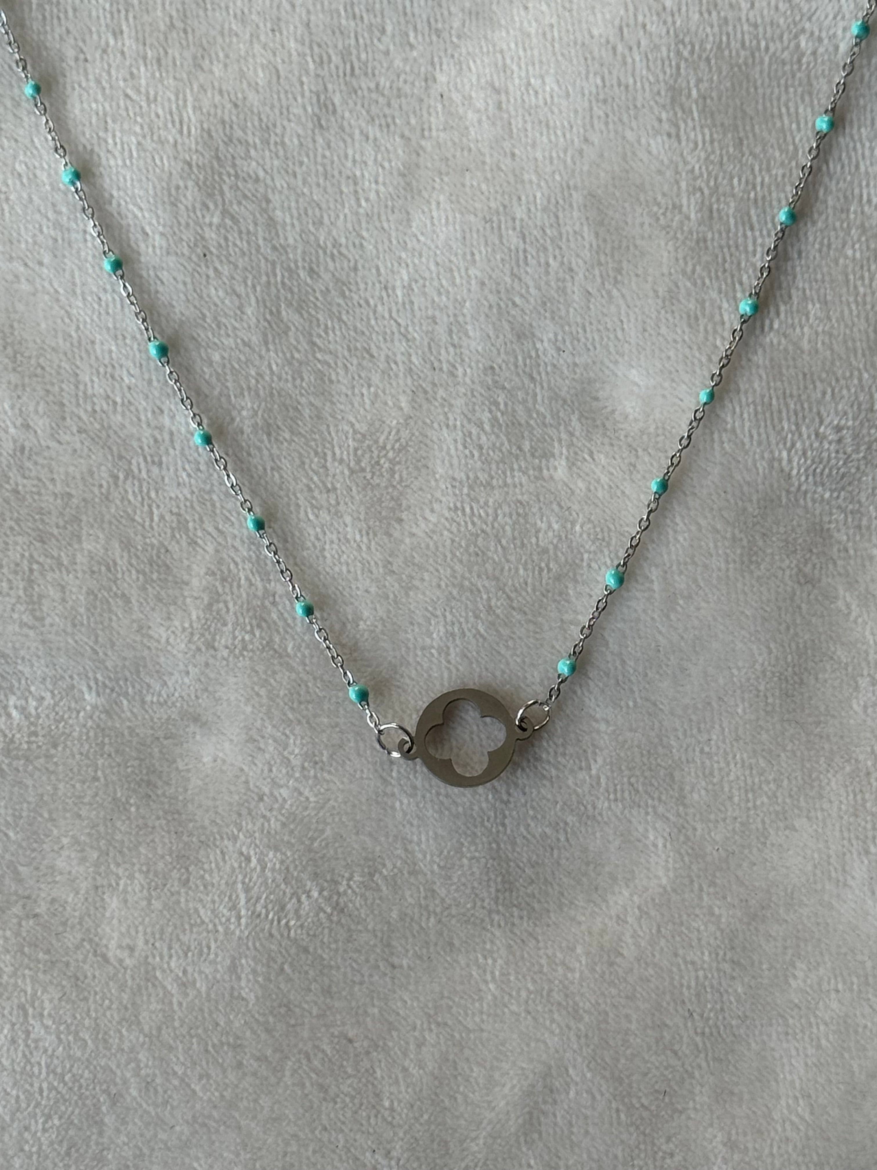 Ketting zilver klaver