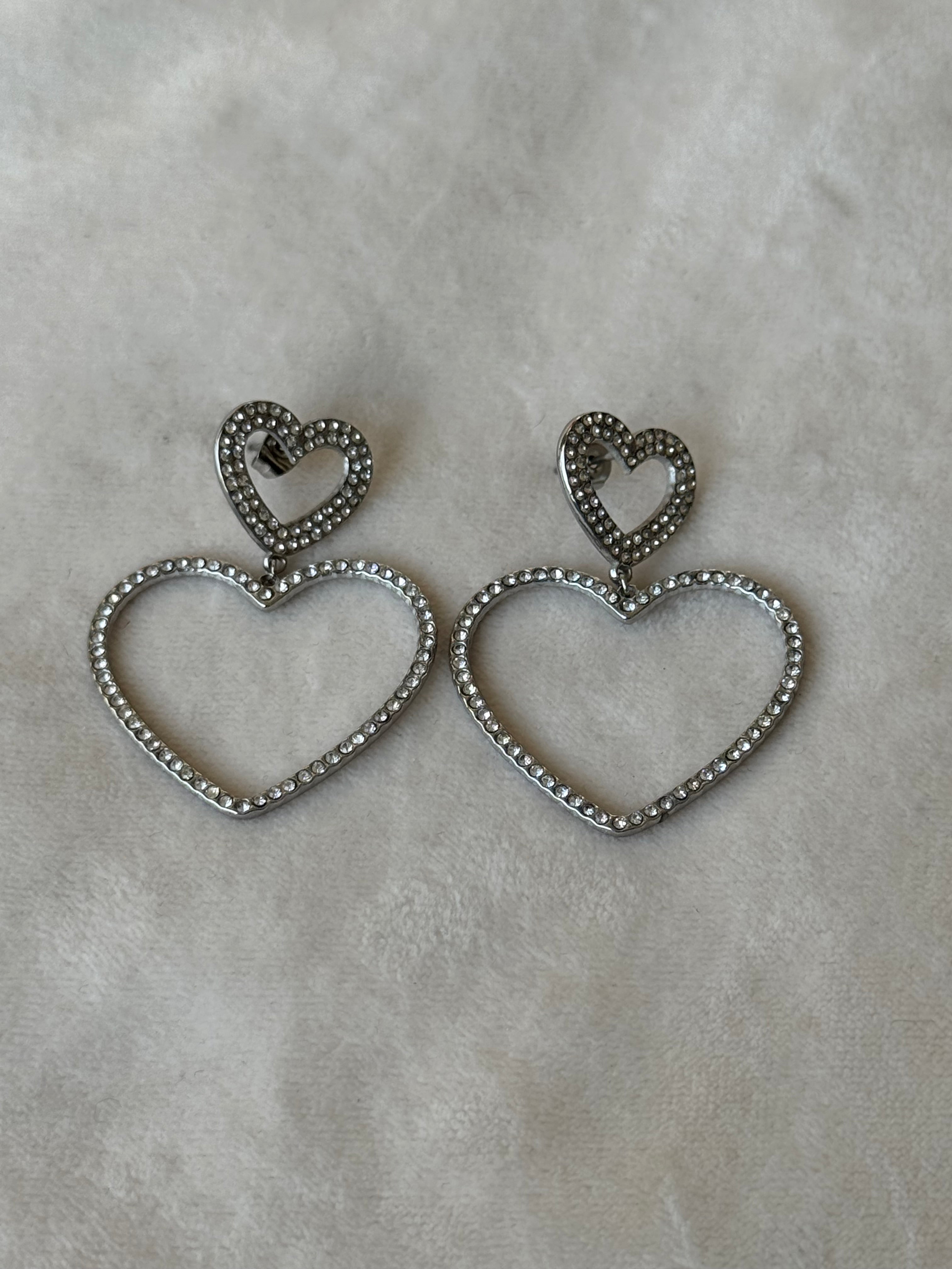 Oorbellen zilver steentjes