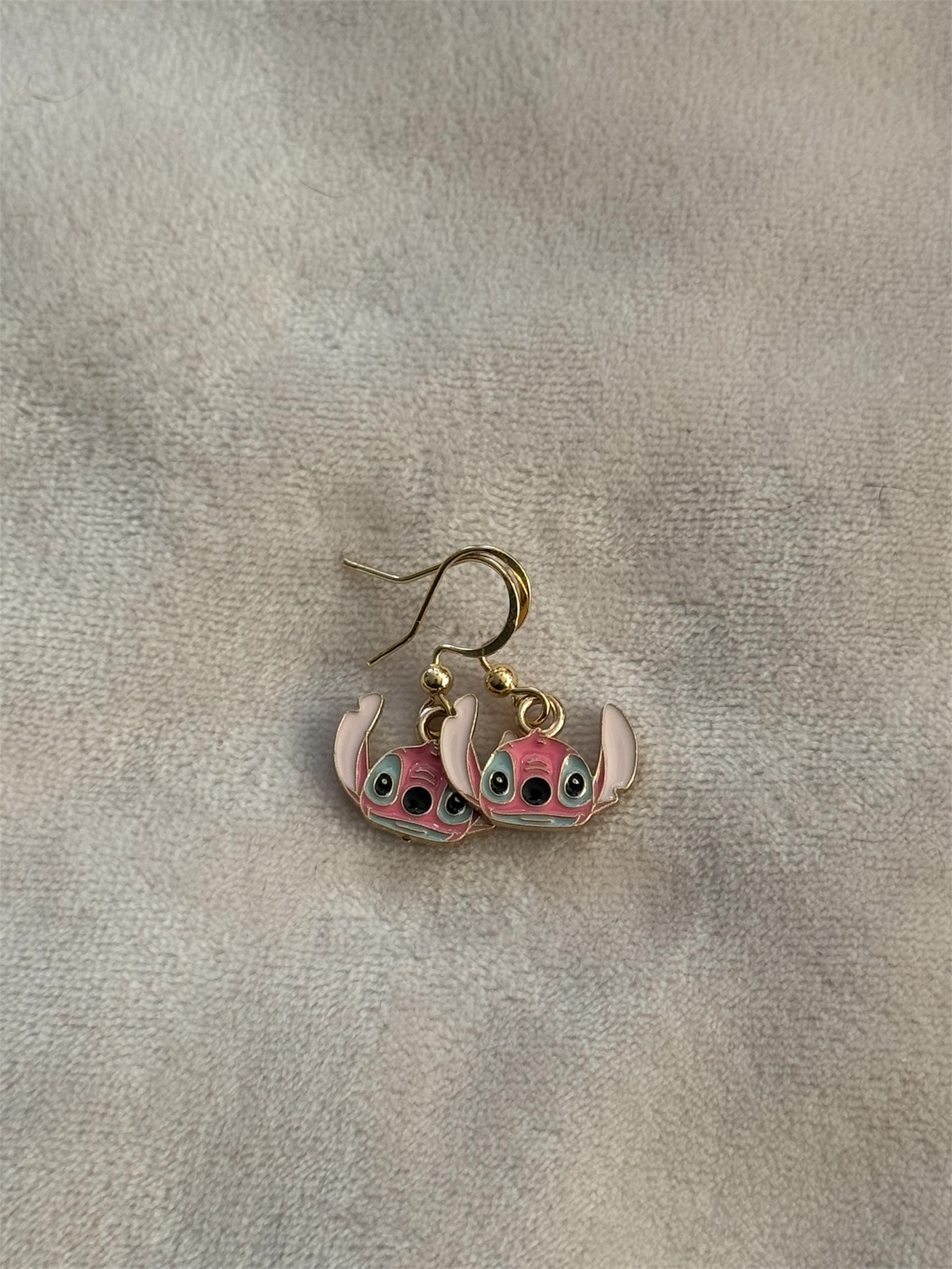 Oorbellen goud/roze