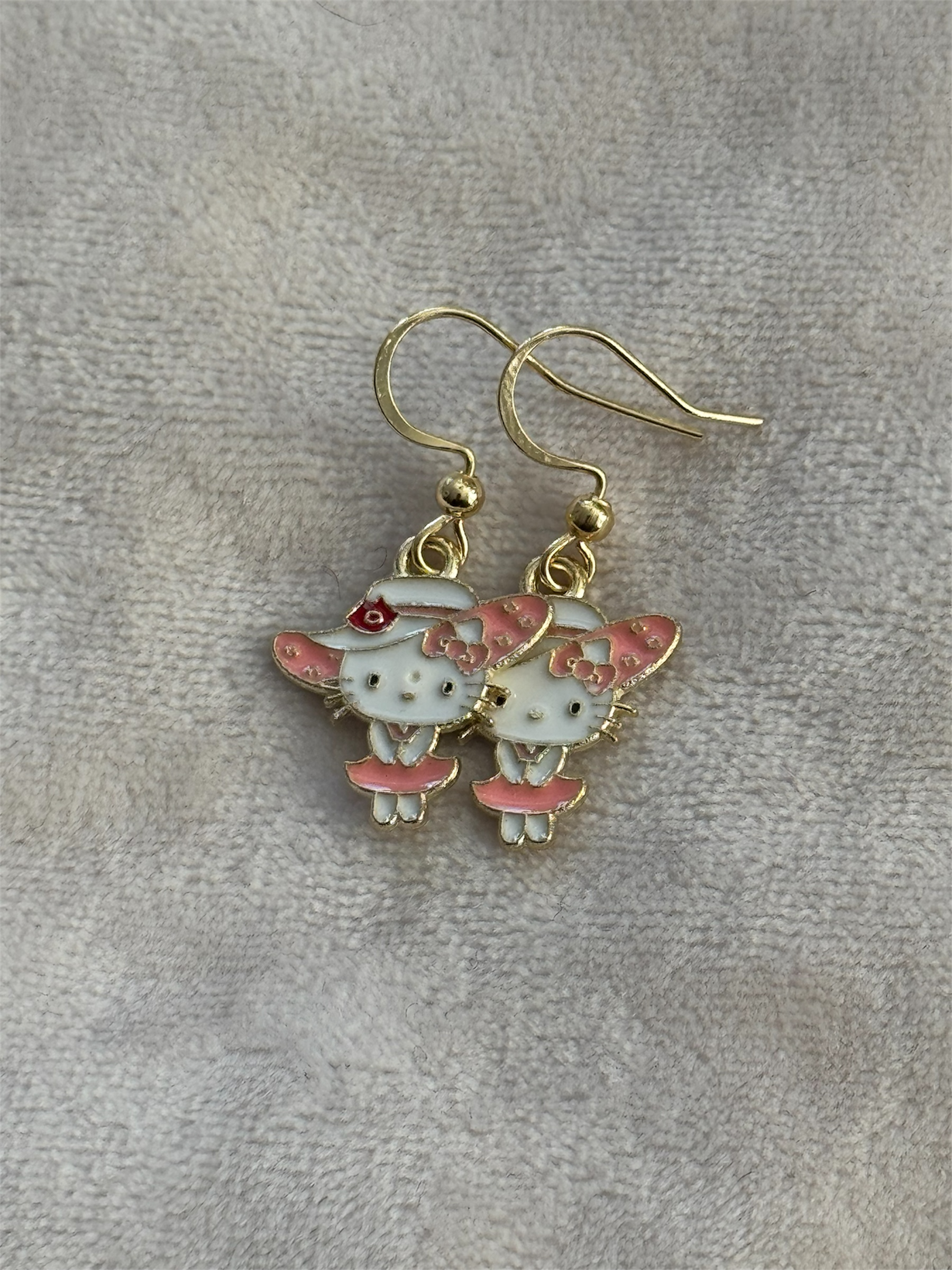 Oorbellen wit/roze