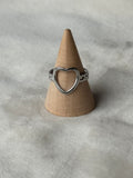 Ring zilver hart