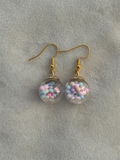 Oorbellen goud/multicolor
