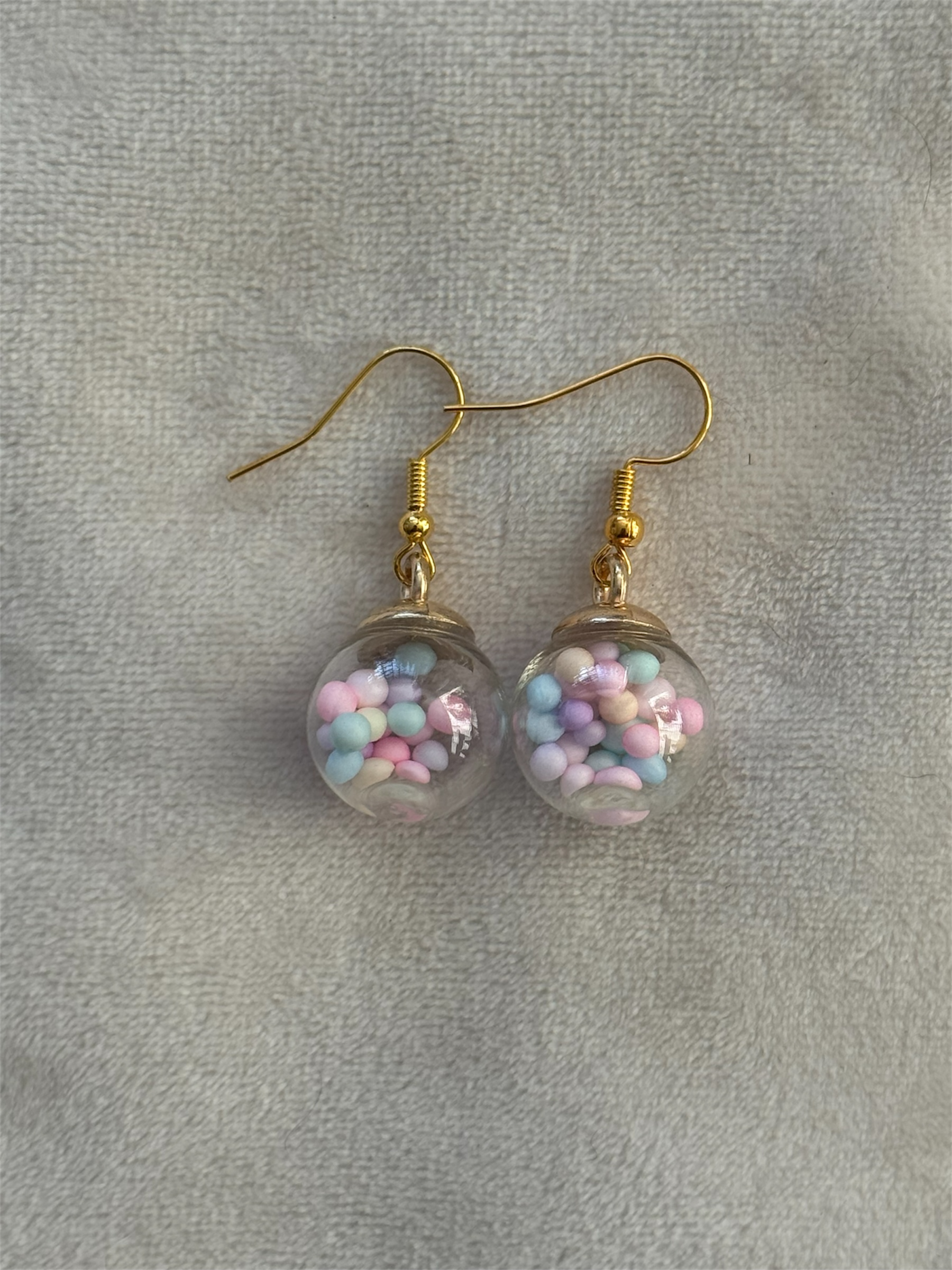 Oorbellen goud/multicolor