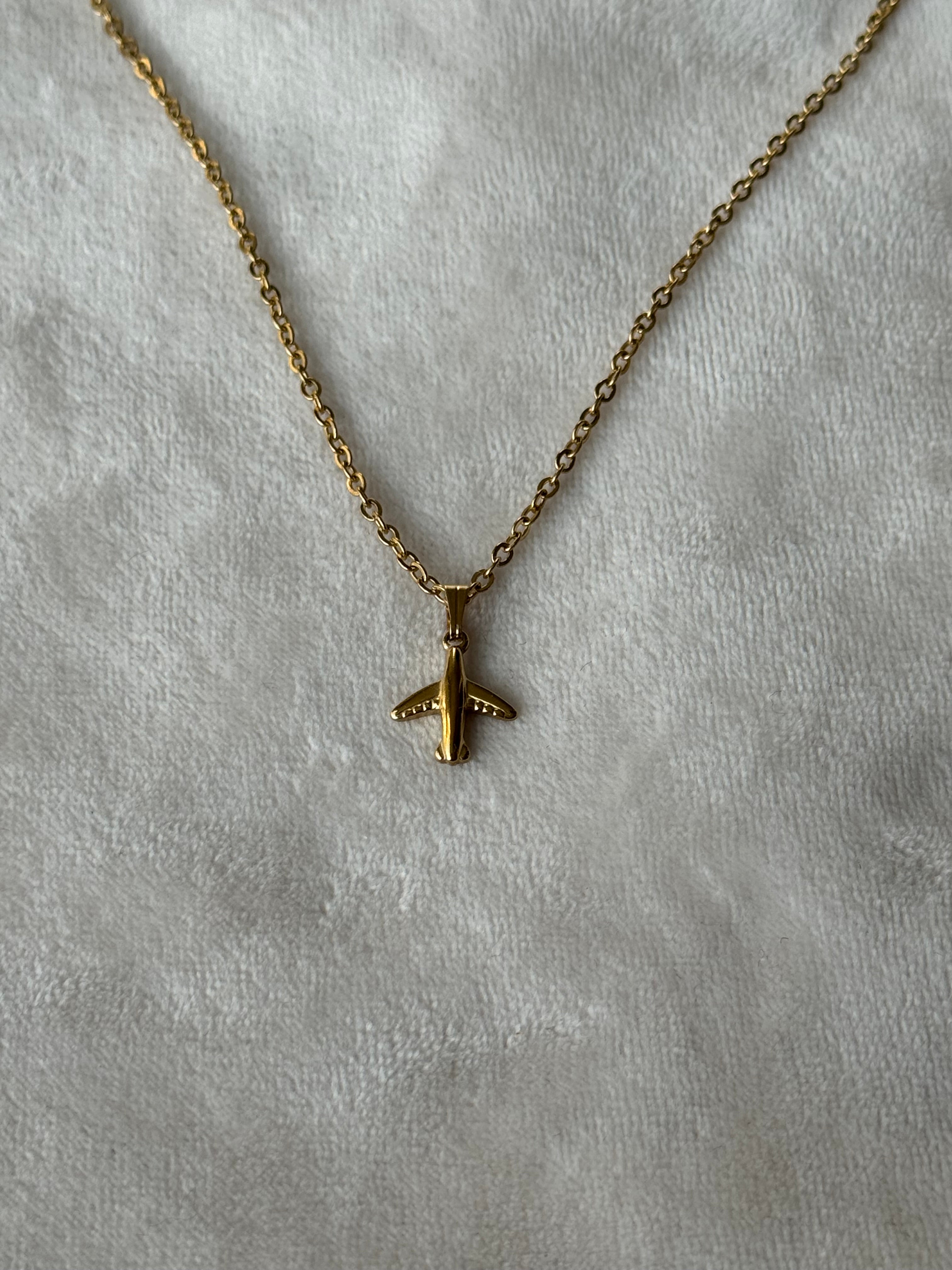 Ketting goud vliegtuig