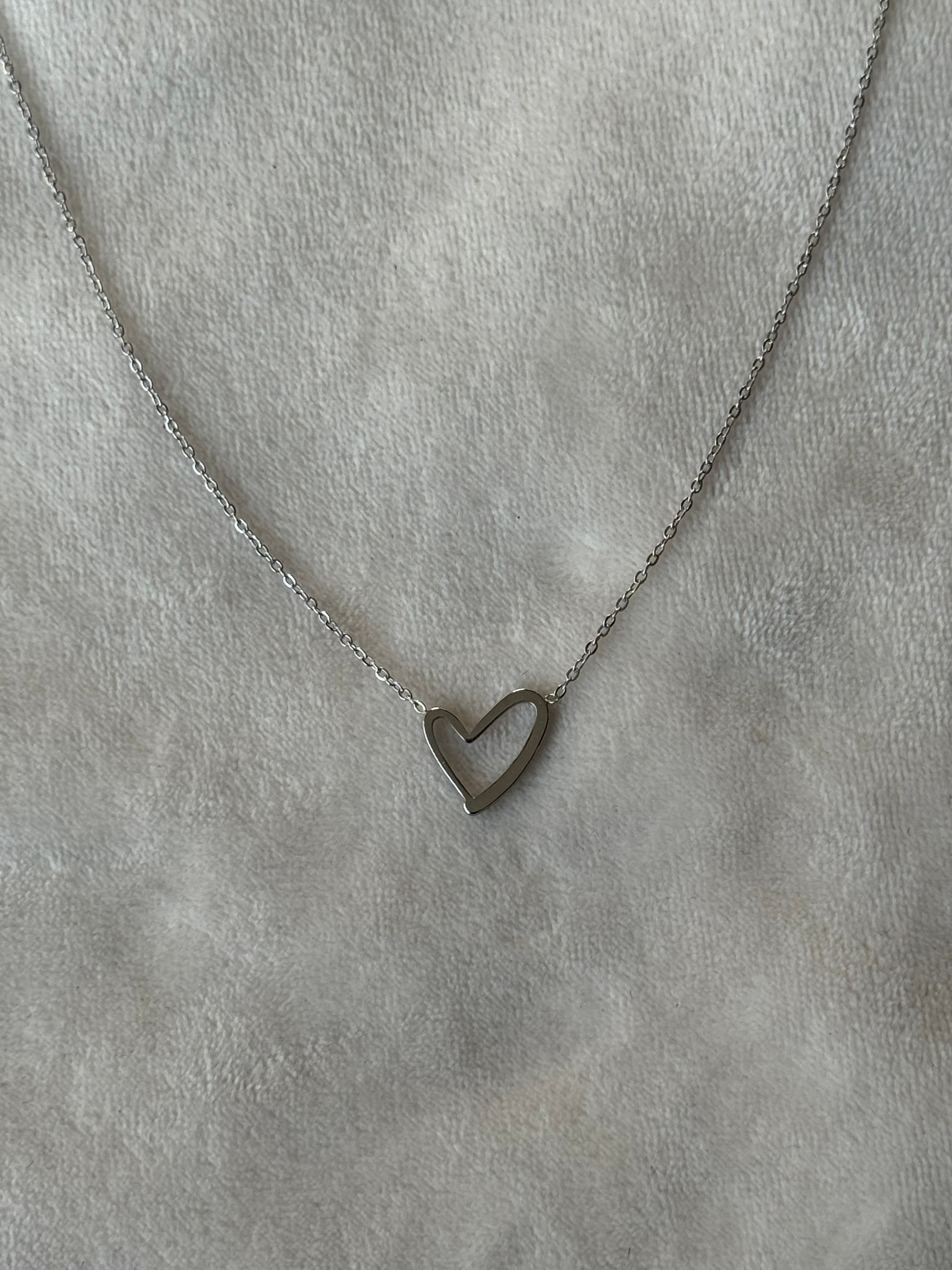 Ketting zilver hartje