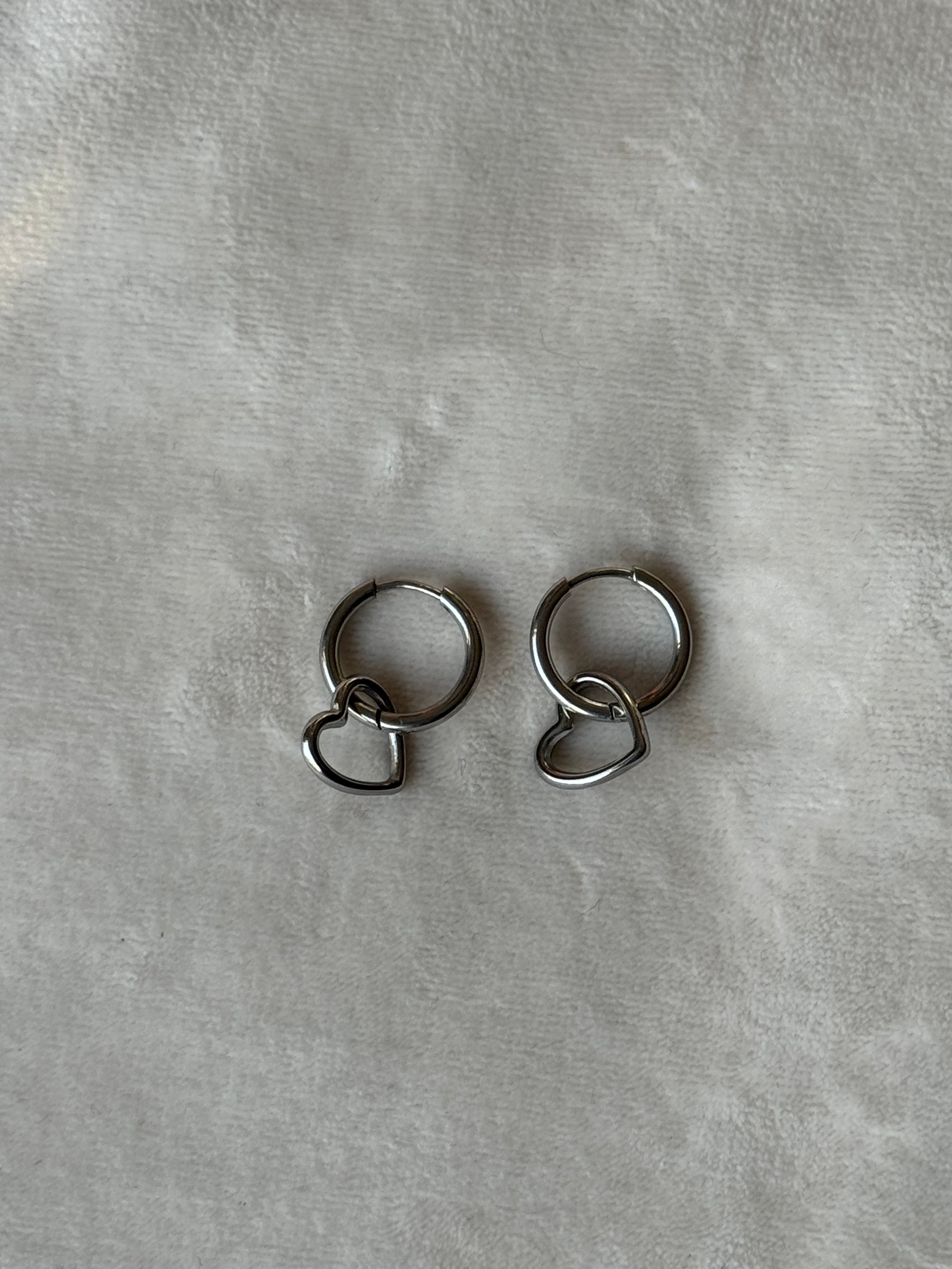 Oorbellen zilver hartjes