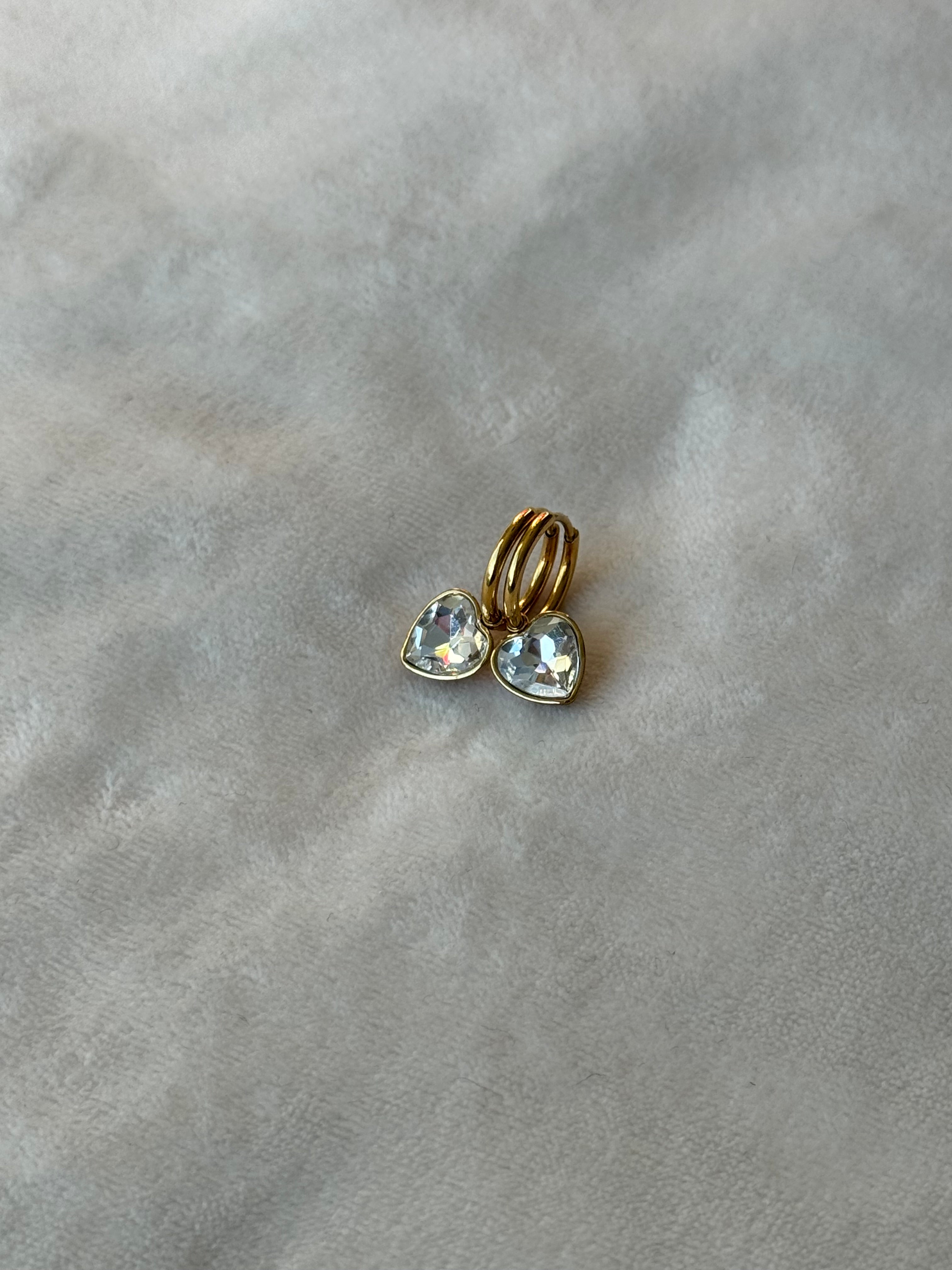 Oorbellen goud/hartjes