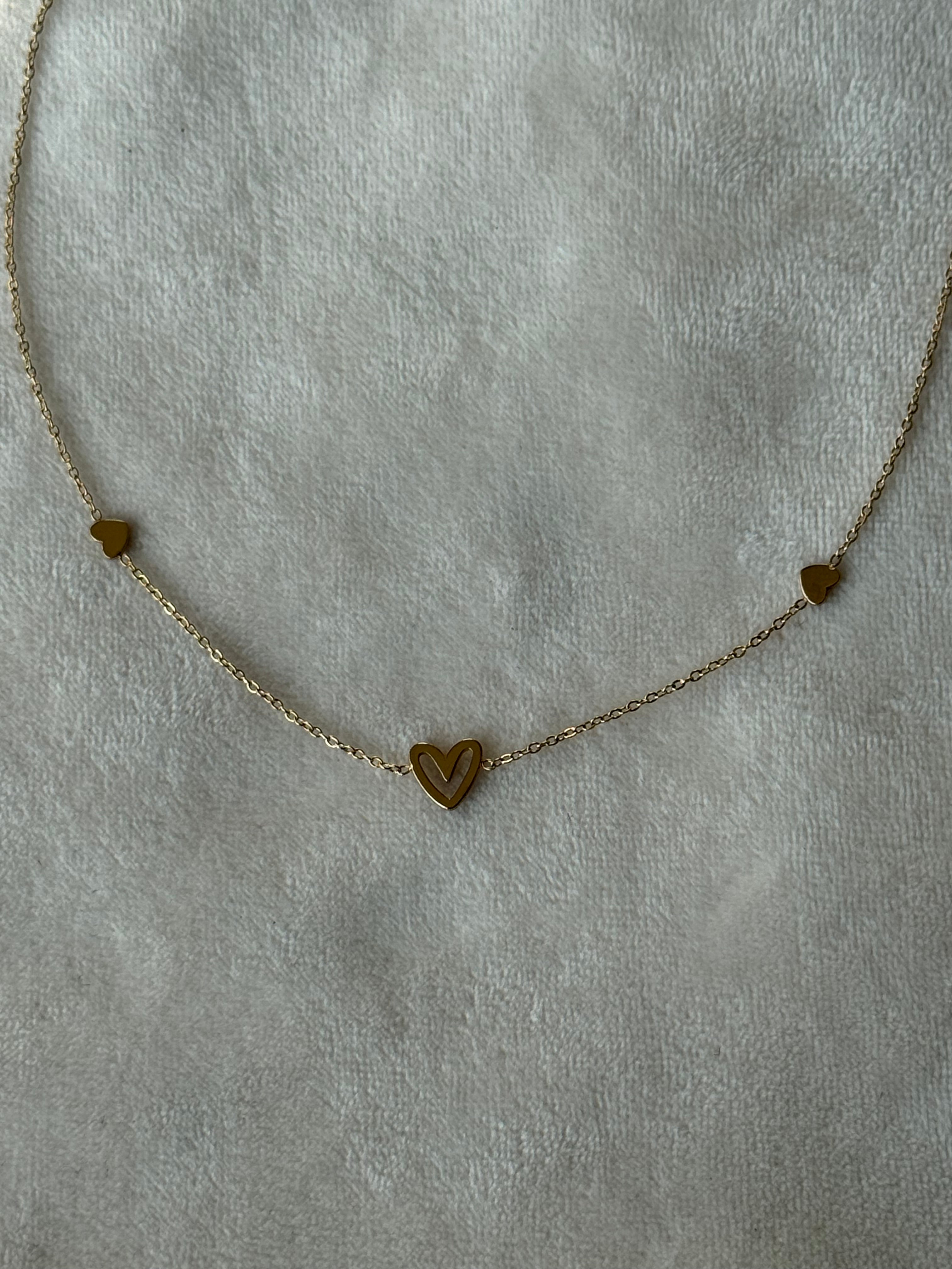 Ketting goud hartjes