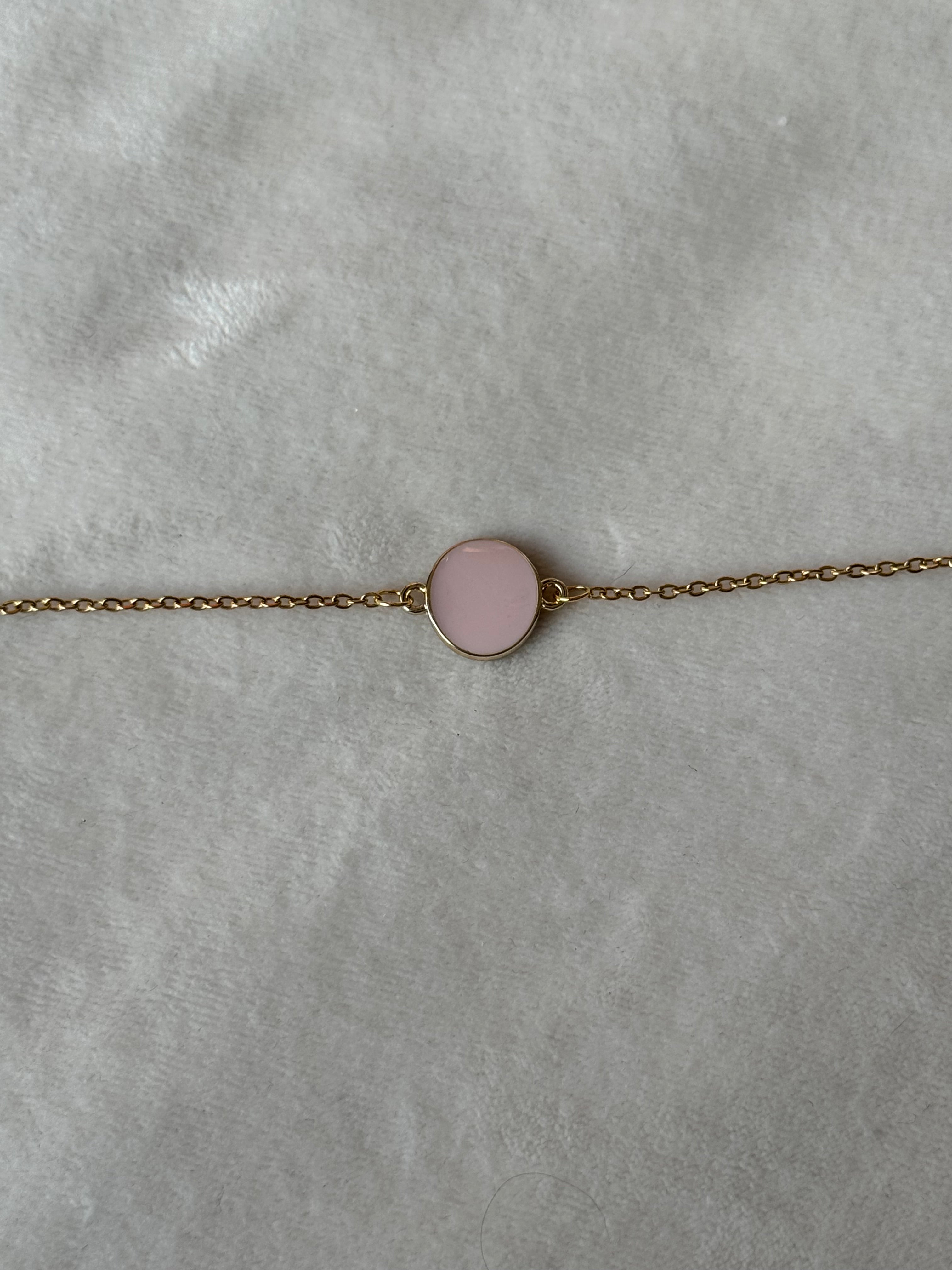 Armband goud roze