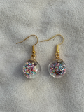 Oorbellen goud/multicolor