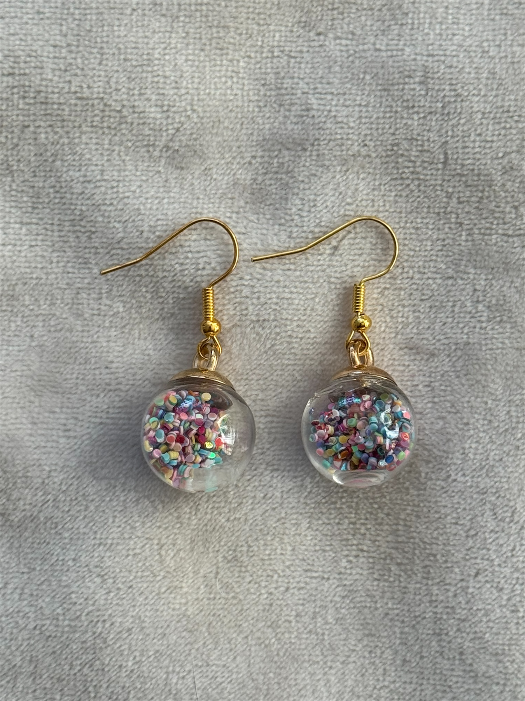 Oorbellen goud/multicolor