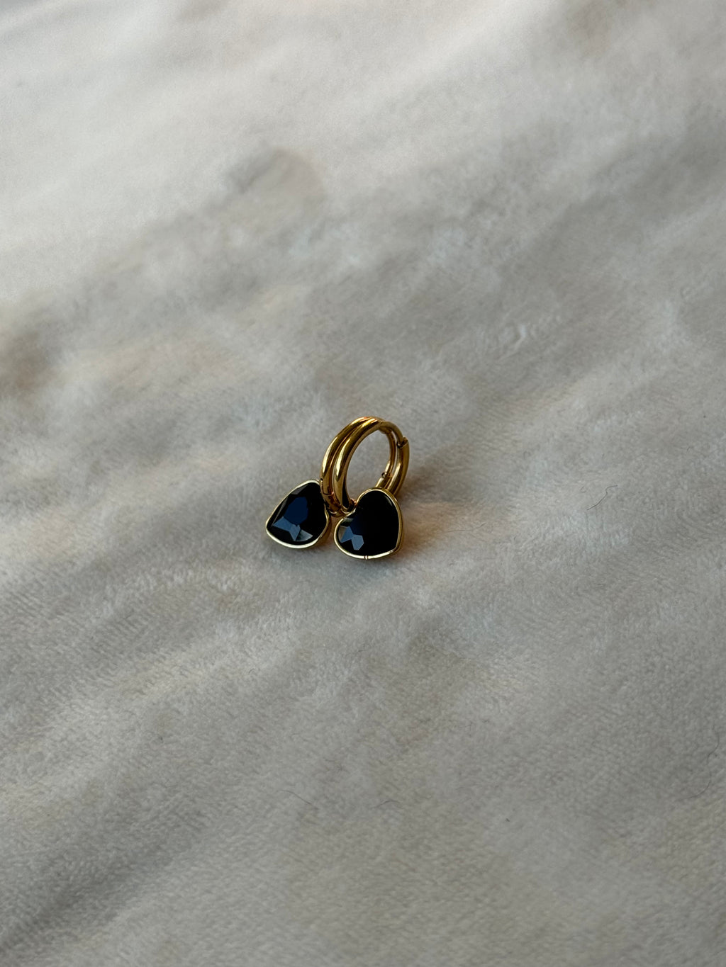 Oorbellen goud/zwart