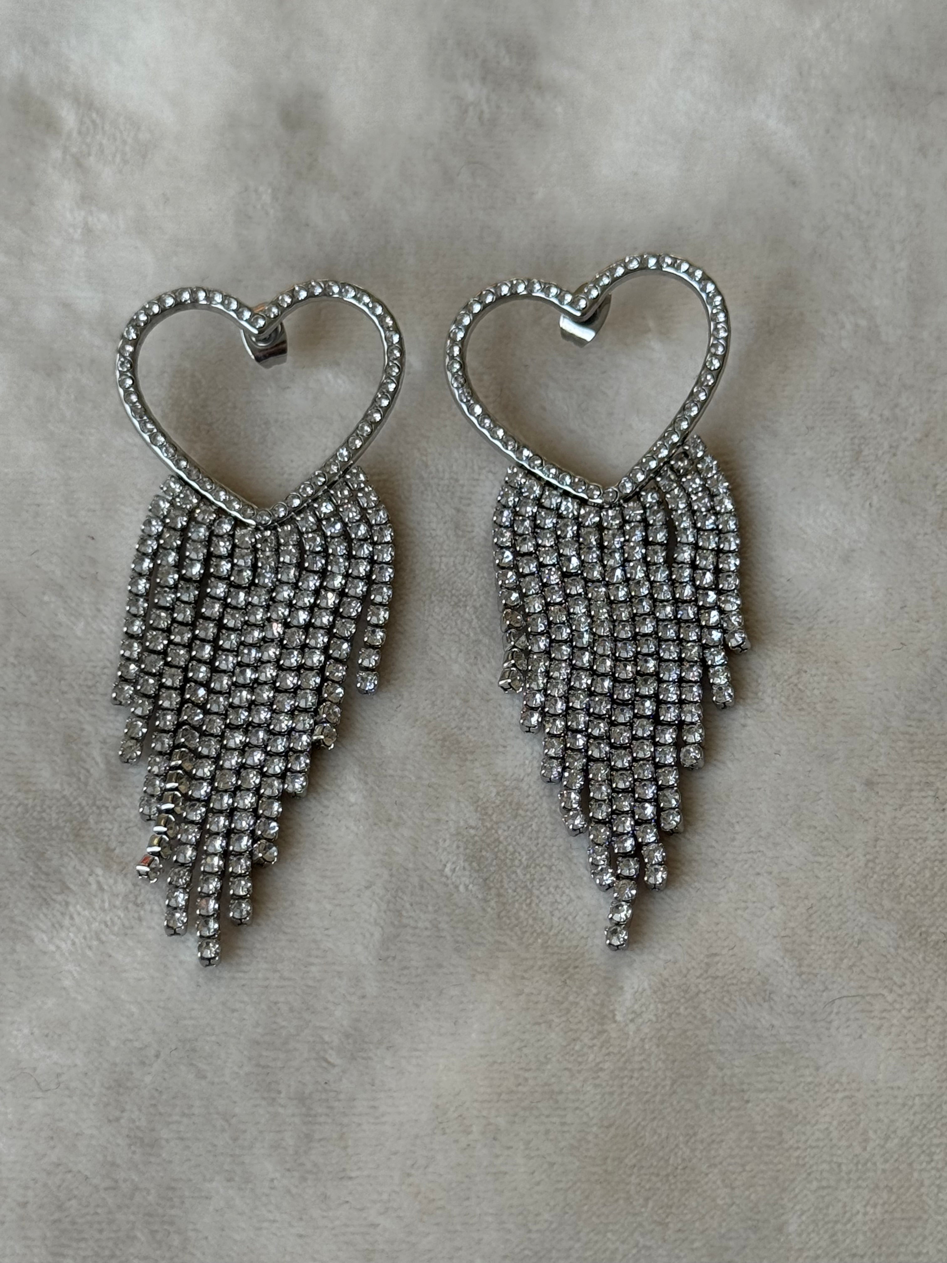 Oorbellen zilver steentjes harten