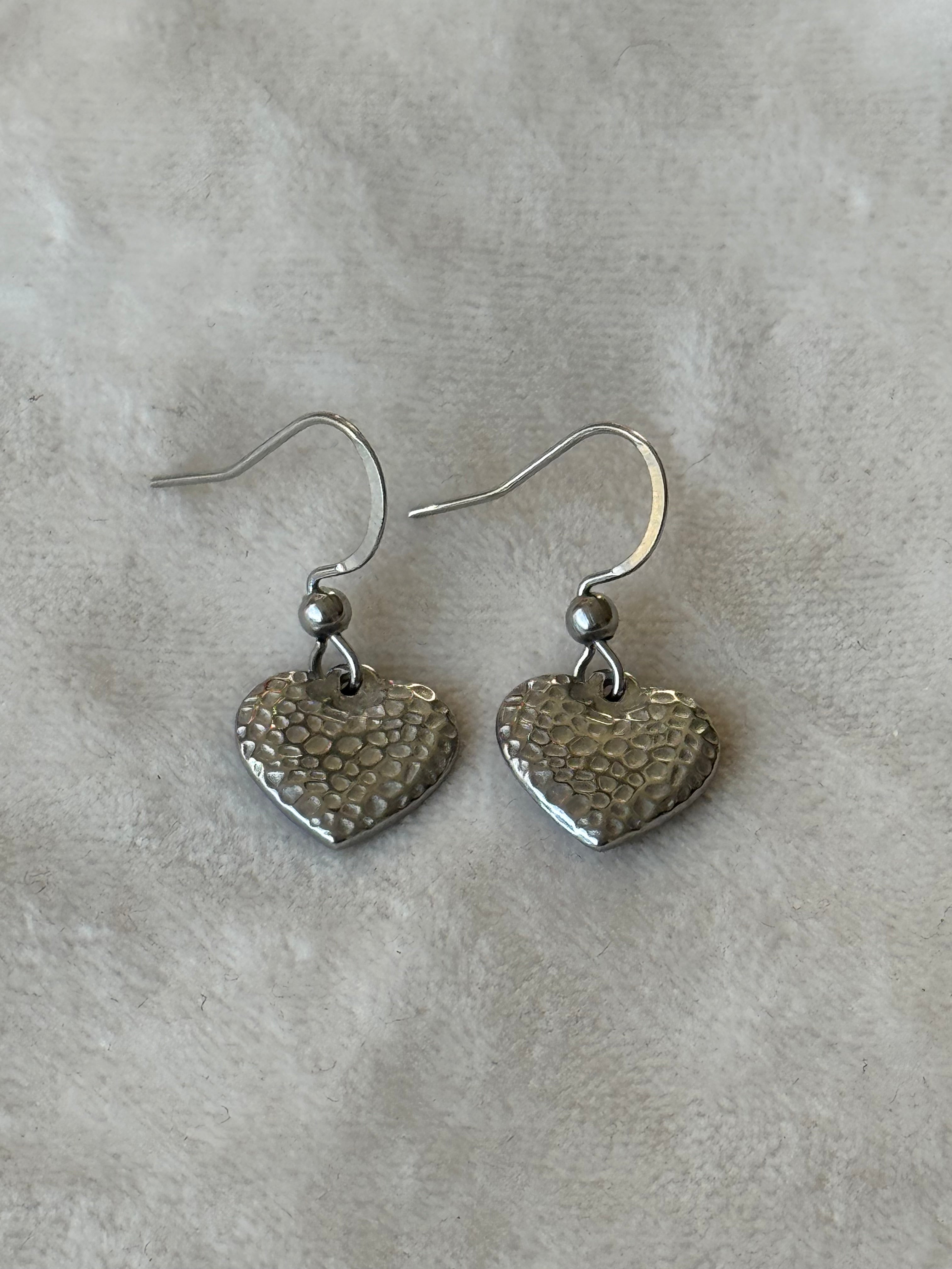 Oorbellen zilver hartjes