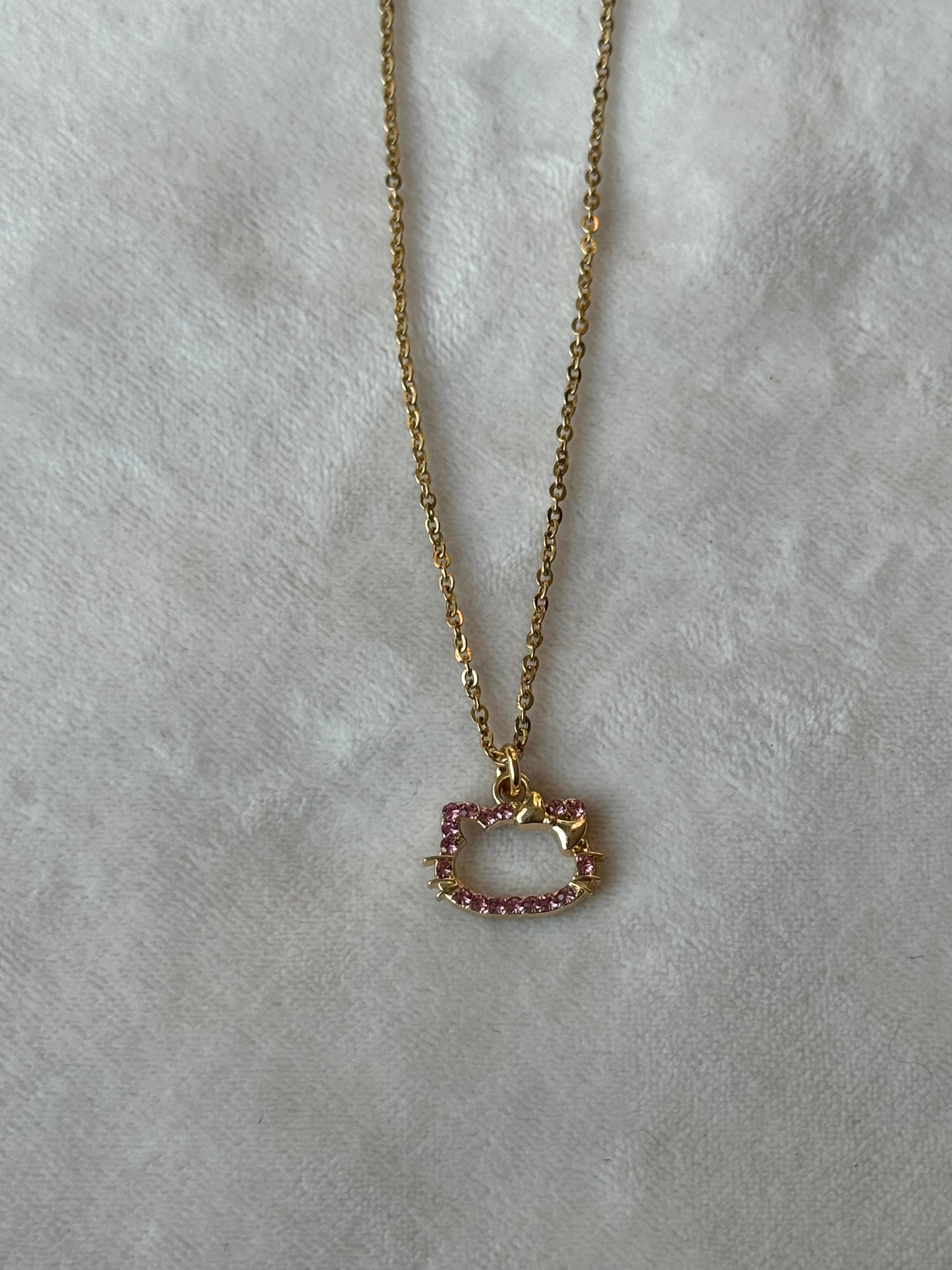 Ketting goud/roze
