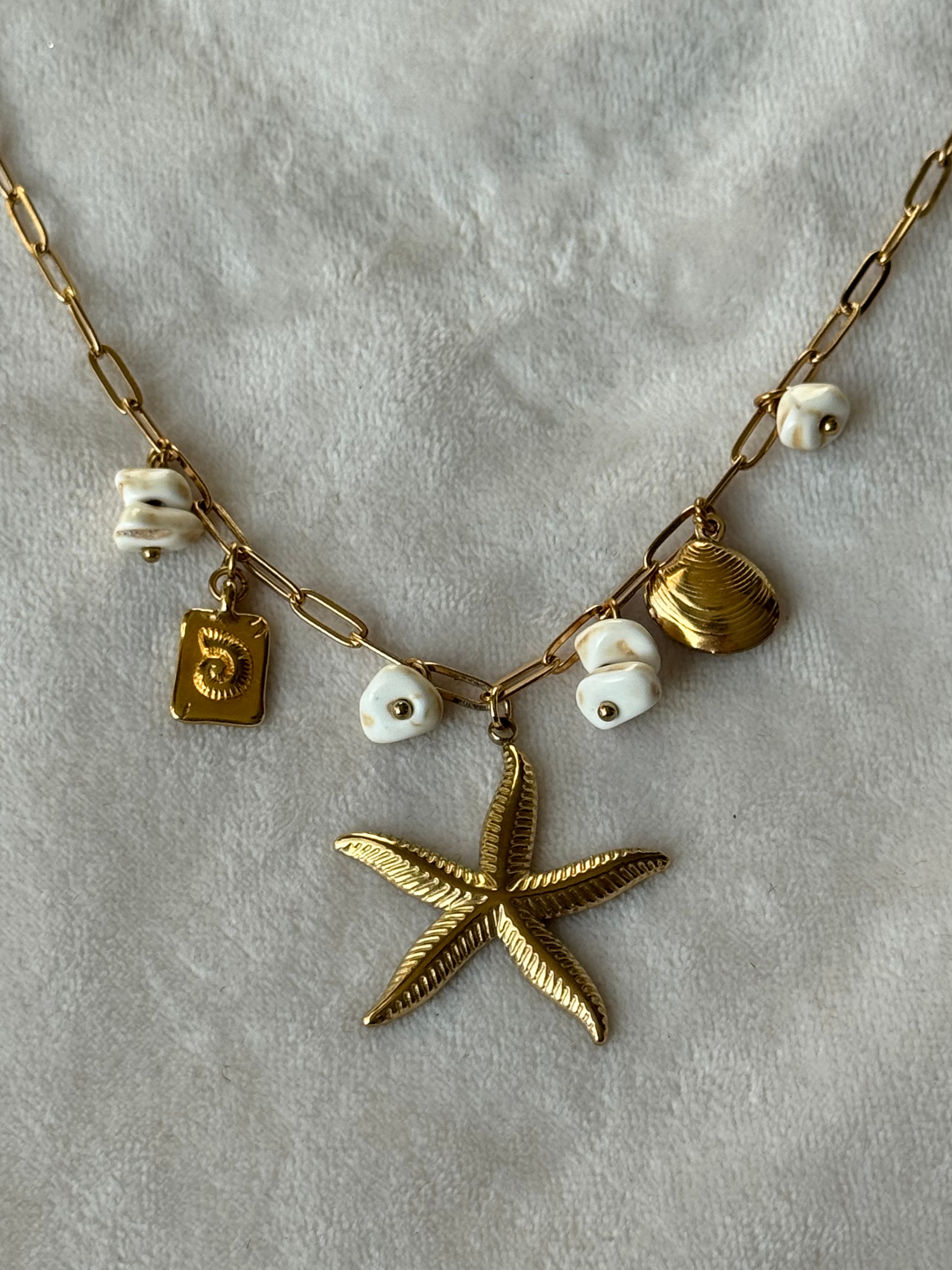 Ketting goud zeester