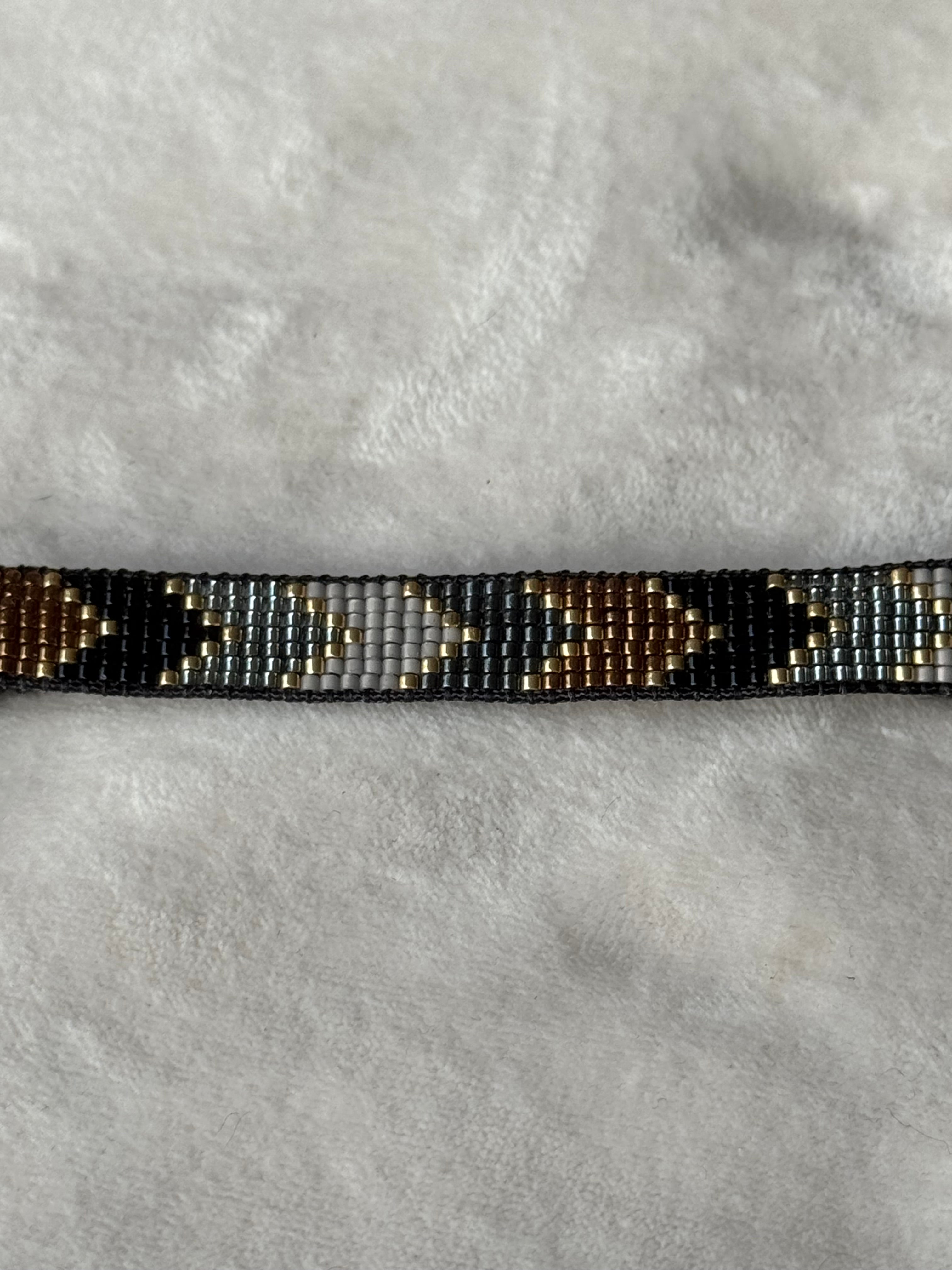 Armband grijs/goud/zwart