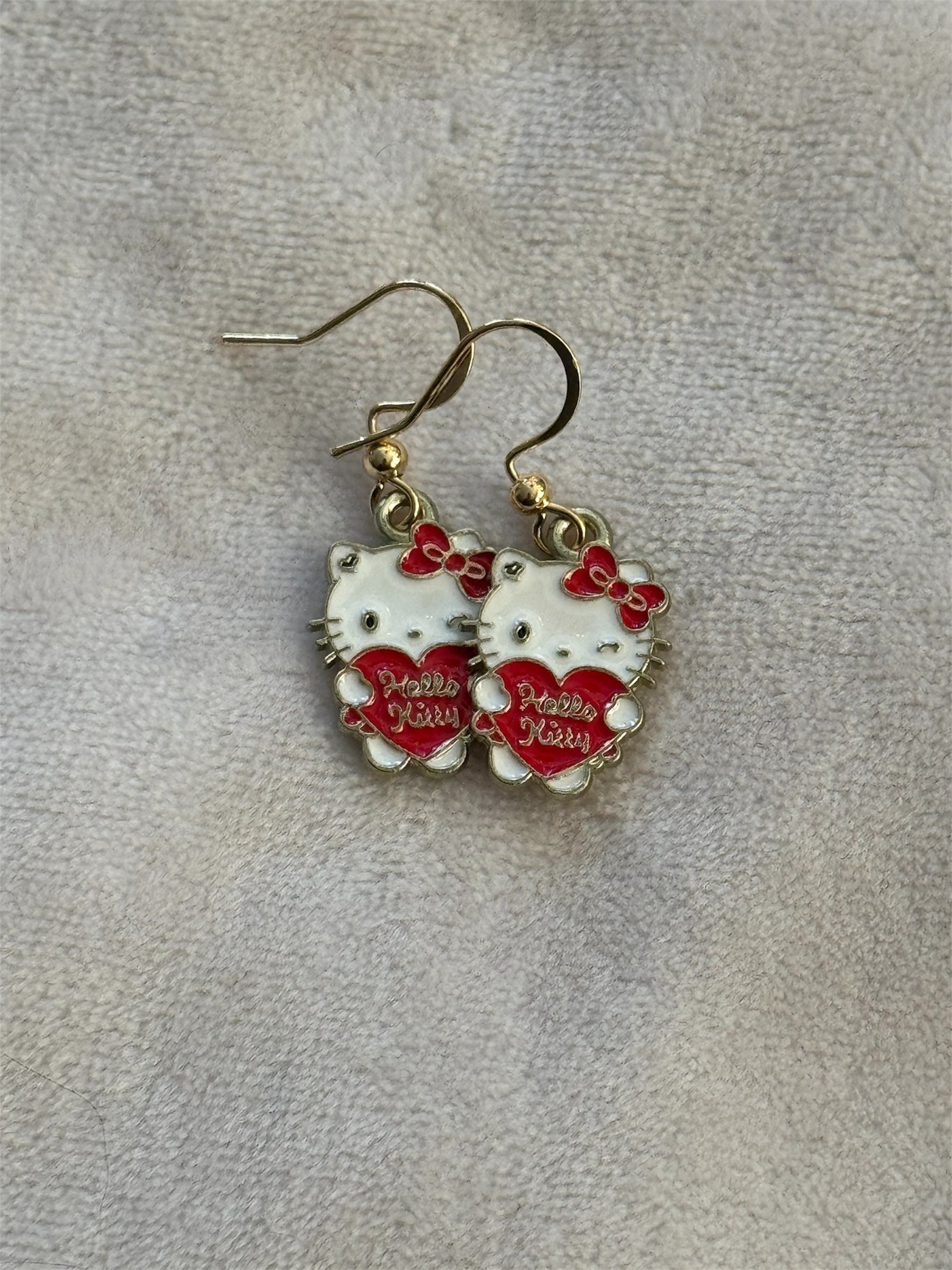 Oorbellen rood/wit