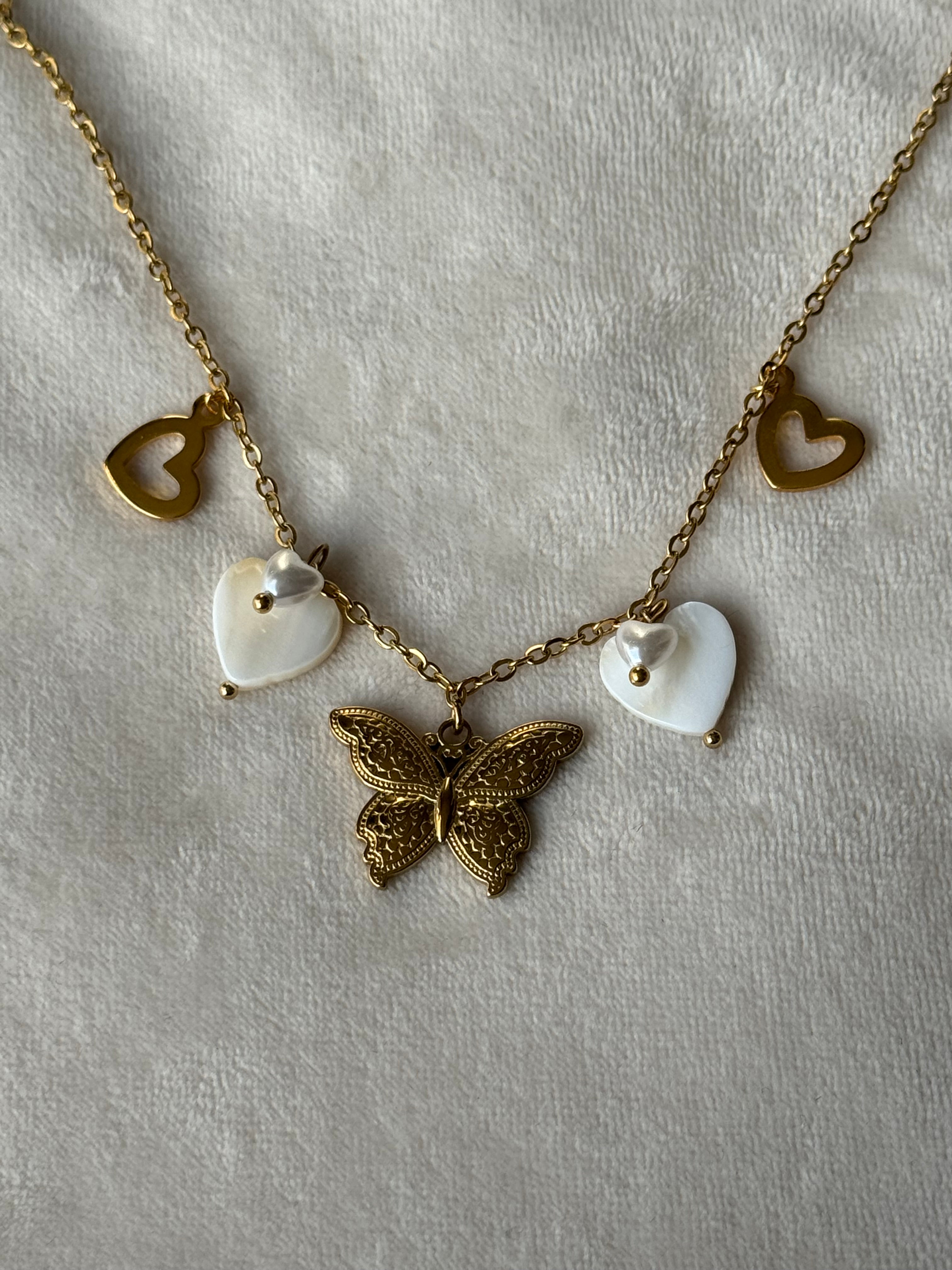 Ketting goud vlinder